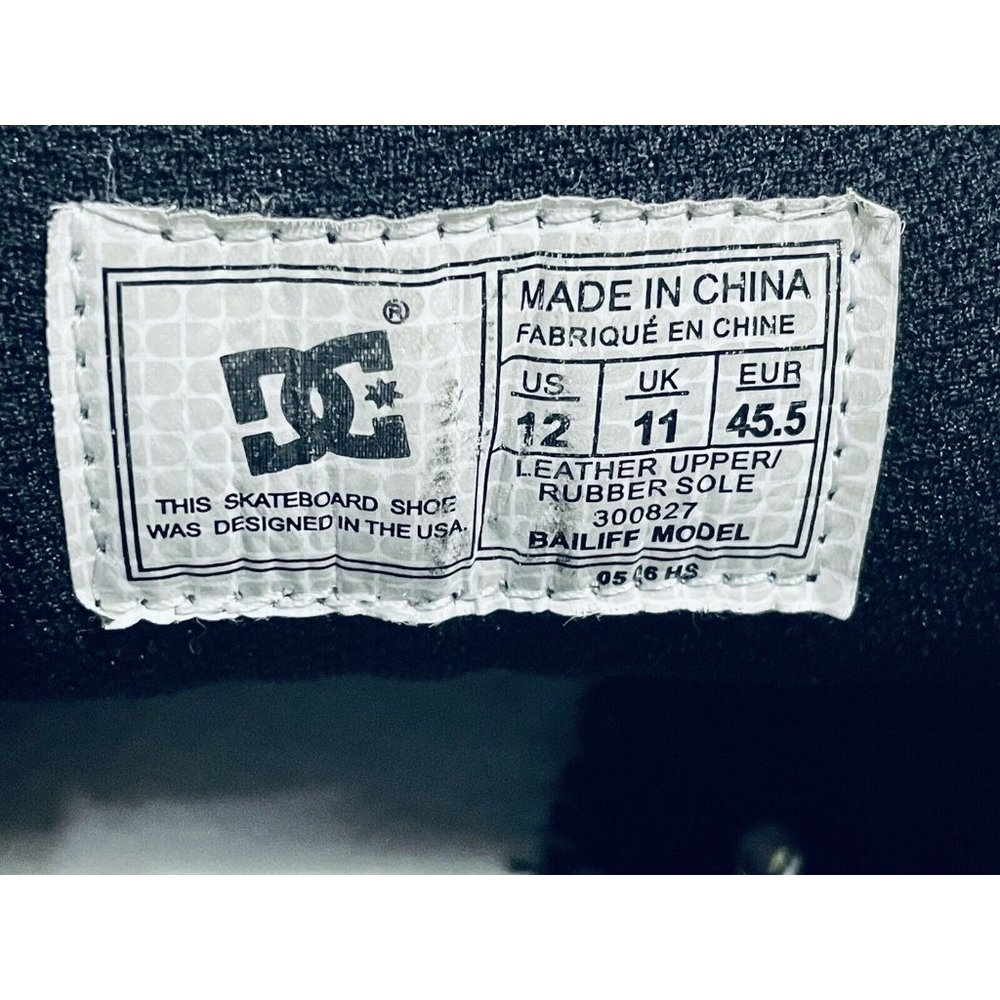 DC Skateboard Shoes Bailiff Model 300827 US Size 12 EUR 45.5 Black On Black - Picture 5 of 5